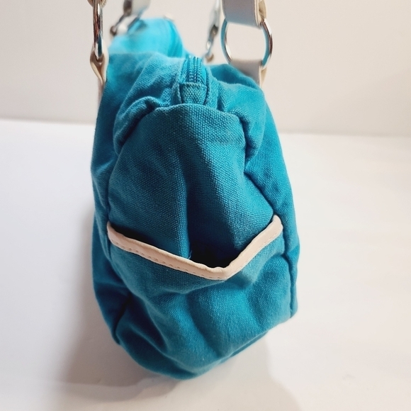 Y2K Disney Mickey Mouse Tropical Hibiscus Blue Tote Gym Bag - Picture 5 of 16